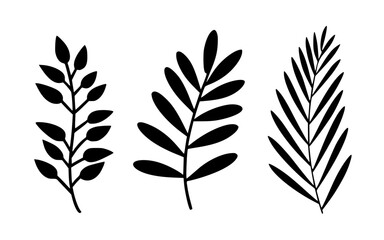 Leaves vector clipart. Spring illustration.