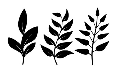 Leaves vector clipart. Spring illustration.