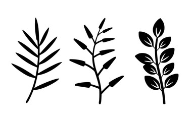 Leaves vector clipart. Spring illustration.