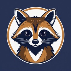 Cute Raccoon Cartoon Vector Icon Illustration. Animal Nature Icon Concept Isolated Premium Vector. Flat Cartoon Style