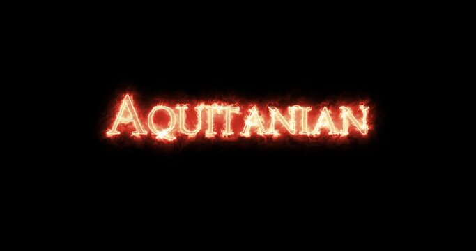 Aquitanian, the oldest age in the Miocene, written with fire. Loop