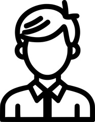 Male avatar vector icon. filled flat sign for mobile concept and web sign, symbol, vector, art