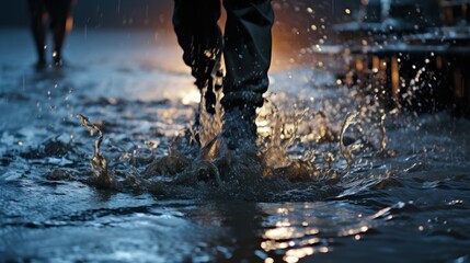 Obraz premium Stomping on dirty black ice UHD wallpaper