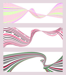 Fototapeta premium set of banners with lines