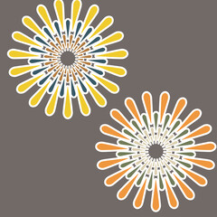 Beautiful fireworks in the night sky