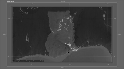 Ghana composition. Grayscale elevation map © zelwanka