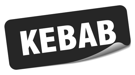kebab sticker. kebab label
