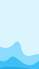 Blue doodle wave for story background.