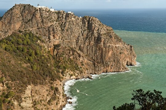 View of Cap Carbon in Gouraya National Park near Bejaia city. Algeria. Africa.