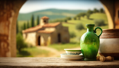 Tuscan style background with copy space.