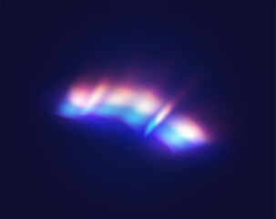 Rainbow light flash effect realistic vector illustration