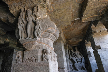 Ellora Caves are a rock-cut cave complex located in the Aurangabad District of Maharashtra, India. - 722861316