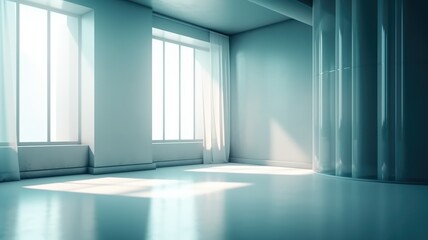 Fototapeta premium 3d empty living room with stylish interior