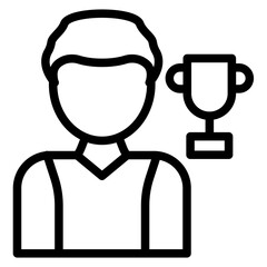 Athlete Male Icon Style