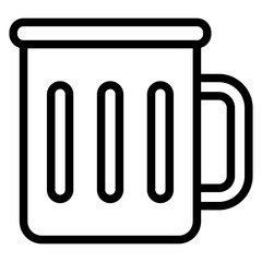 Metal Mug Icon Style
