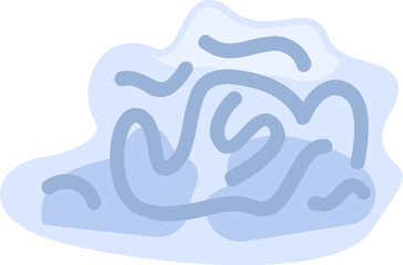 Obraz premium PVC nylon crumpled wad of plastic packaging separation. Recycling of plastic production and packaging waste. Element for infographics design. Simple cartoon flat vector isolated on white background