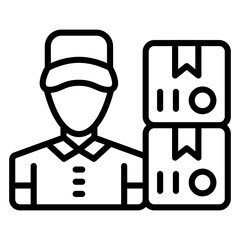 Delivery Man Icon Style