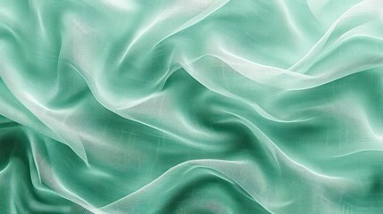 Obraz premium seafoam green, sage green, turqoise green abstract vintage background for design. Fabric cloth canvas texture. Color gradient, ombre. Rough, grain. Matte, shimmer 