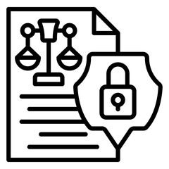 Data Protection Law Icon Style
