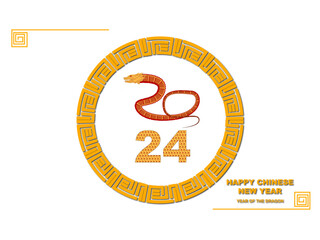 happy chinese new year 2024 vector illustration