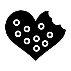 Heart shaped cookies Vector Icon