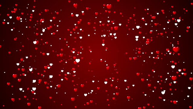 Red hart happy valentine day background