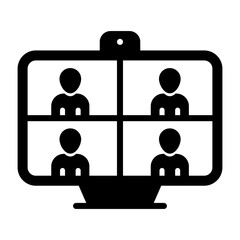 Video Conferencing Vector Icon