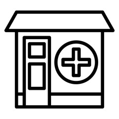 Fototapeta premium Medical Store Icon Style