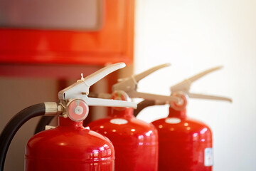 Engineer check fire suppression system,check fire extinguisher tank in the fire control room for safety