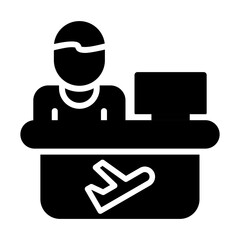 Travel Agent Vector Icon