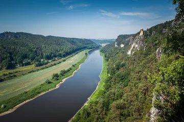 Store enrouleur occultant sans perçage Le pont de la Bastei Bastei - a rock formation that is one of the greatest tourist attractions of the Saxon Switzerland National Park, in the Elbe Mountains in the eastern part of Germany