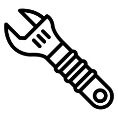 Adjustable Wrench Icon Style