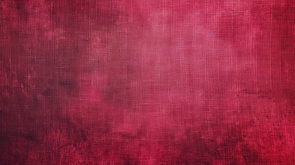 Fototapeta premium raspberry red, rose red, red fabric abstract vintage background for design. Fabric cloth canvas texture. Color gradient, ombre. Rough, grain. Matte, shimmer 