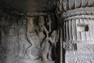 Ellora Caves are a rock-cut cave complex located in the Aurangabad District of Maharashtra, India.