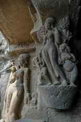 Ellora Caves are a rock-cut cave complex located in the Aurangabad District of Maharashtra, India. - 722872149