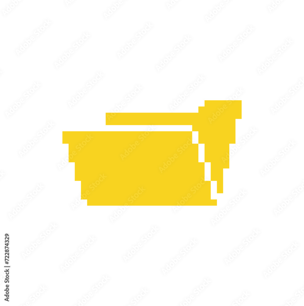 Poster pixel file folder icon. vector pixel art folder8 bit logo for game