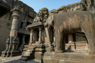Ellora Caves are a rock-cut cave complex located in the Aurangabad District of Maharashtra, India. - 722874312