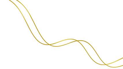 Abstract 3d render, gold line.