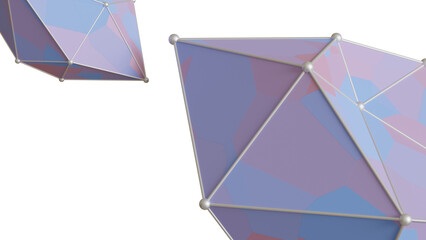 Abstract 3d render,with polygonal