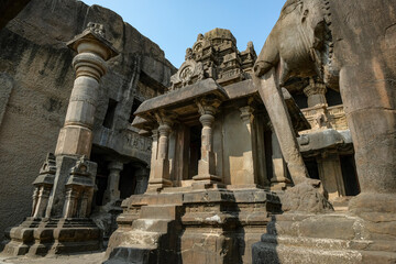 Ellora Caves are a rock-cut cave complex located in the Aurangabad District of Maharashtra, India. - 722875128