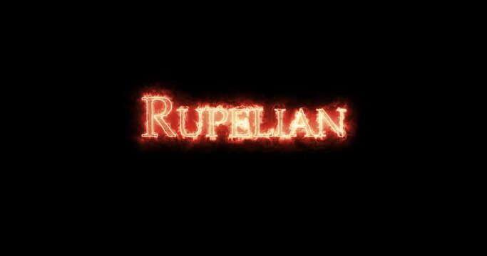 Rupelian written with fire. Loop