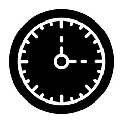 Clock Three Vector Icon
