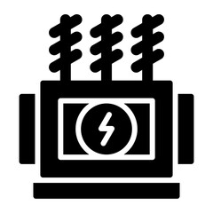 Power Transformer Vector Icon