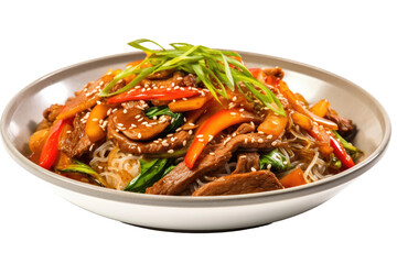 Cooking Japchae Isolated On Transparent Background