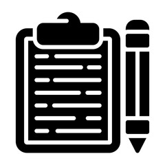 Clipboard with pencil Vector Icon