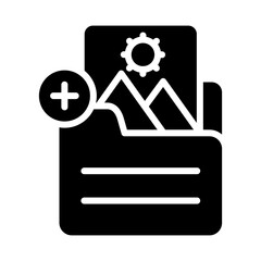 Document Insert Image Vector Icon