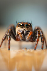 a close up of a jumping spider