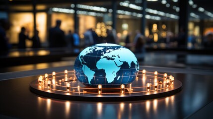 Visual of a digitalized globe UHD wallpaper