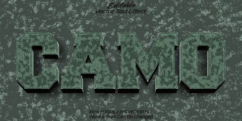 Camo Text Effect Editable Alphabet Uniform Army  Camouflage Battle Military