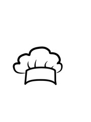 Photorealistic vector illustration of a modern white chef's hat